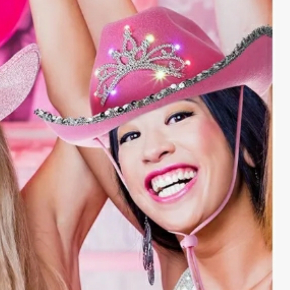 Light up LED Cowgirl party hat/ bandana/ heart shaped glasses set - Picture 11 of 11